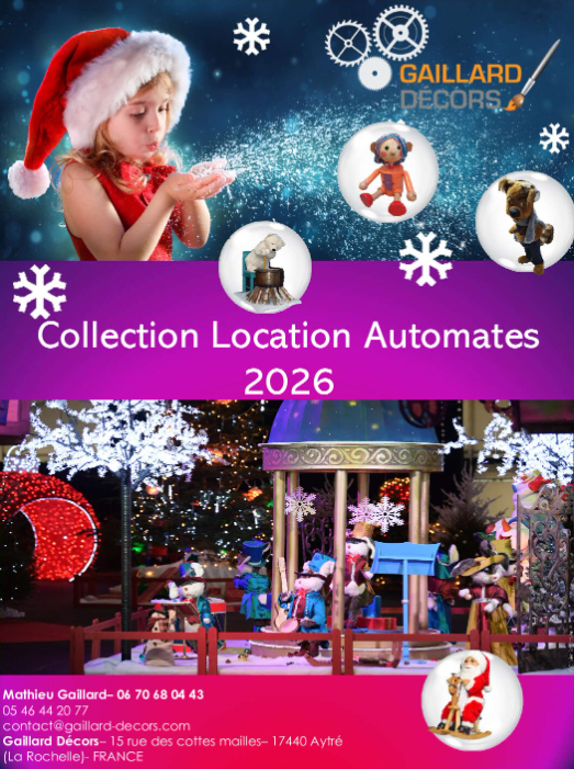 Notre catalogue de location d’automates de Noël, vous propose à travers différents thèmes, un large choix pour enchanter et animer vos décors et vitrines de Noël.